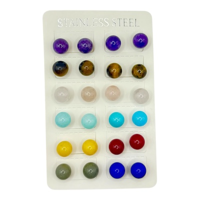 Semi-Precious Stone Earrings Packet Large